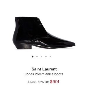 Saint Laurent Jonas patent leather Boots